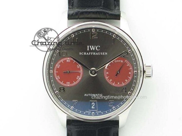 MIROTIME 0205 Practical Portuguese Real PR IW500109 ZF 1:1 Best Edition Black Dial On Black Leather Strap A52010 V 7308